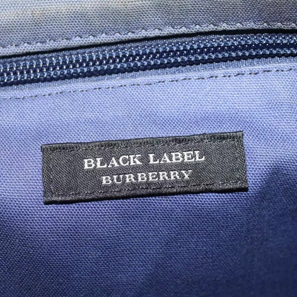BURBERRY Black label Clutch Bag Nylon Leather Navy - Picture 7 of 16
